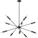 Potiss 10 Light 41 inch Matte Black Chandelier Ceiling Light
